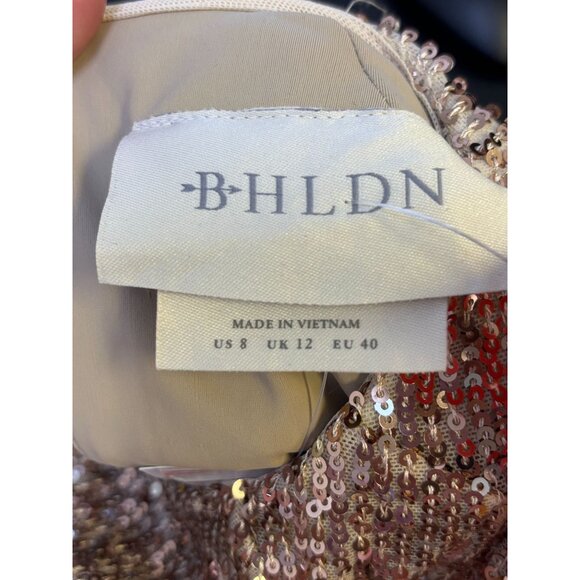 Sequin Gold Long Sleeve Dress By BHLDN  8 - Picture 5 of 6